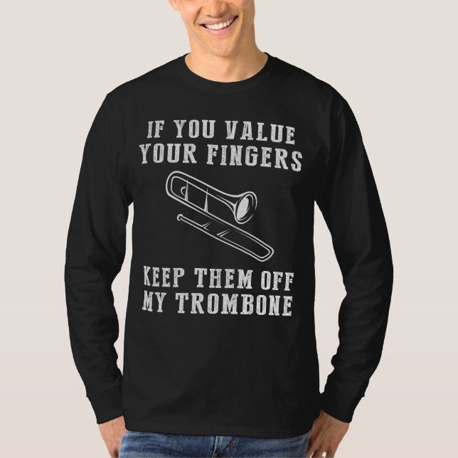 T-shirt Brass of Laughn - Ne plus utiliser mon Trombone Fu (Devant)