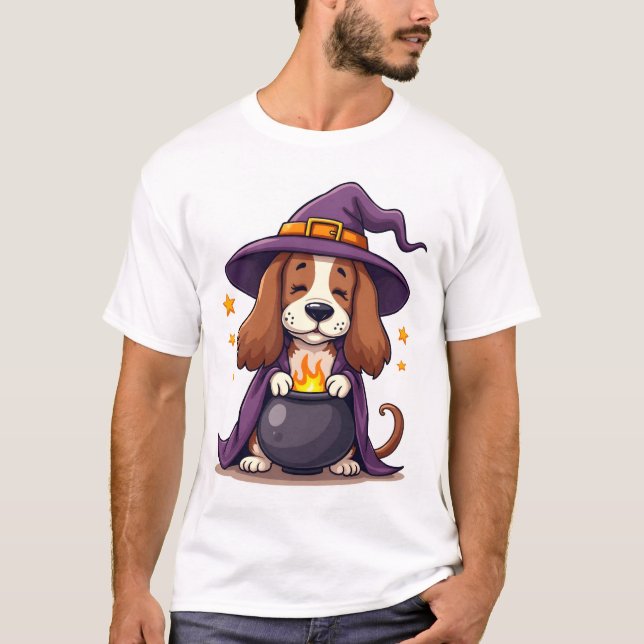 T-shirt Brassage de Basset sorcière (Devant)