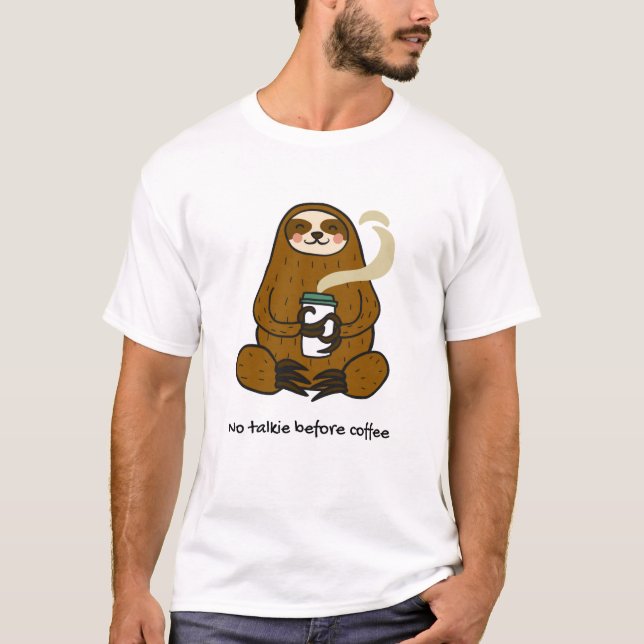 T-shirt Brassée Lente : Aimant Le Café Tee (Devant)