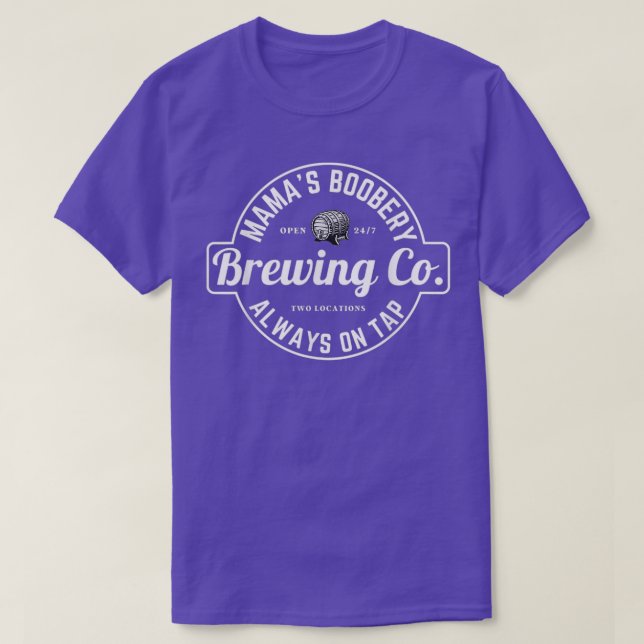 T-shirt Brasserie d'allaitement Mamas Boobery New Mom Brew (Design devant)