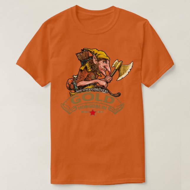 T-shirt Brasserie Hobgoblin Gold T (Design devant)