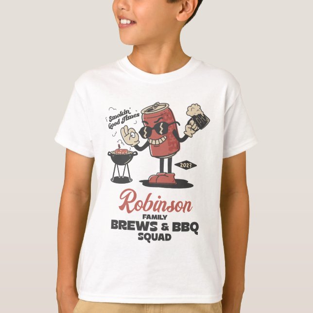 T-shirt Brasseries Et BBQ Squad Amusant Barbeque Famille P (Devant)