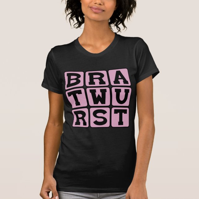 T-shirt Bratwurst, saucisse allemande (Devant)