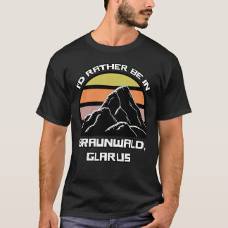 T-shirt Braunwald Glarus Montagne Vintage suisse du couche