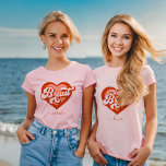T-shirt Braut Und Team Braut Bachelorette Retro Herz<br><div class="desc">Braut Und Team Braut Bachelorette Retro Herz T-Shirt Bride T-Shirt Bachelorette Retro Mariée La Mariée Vintage Devenir la Mariée de la MariéeTribe</div>