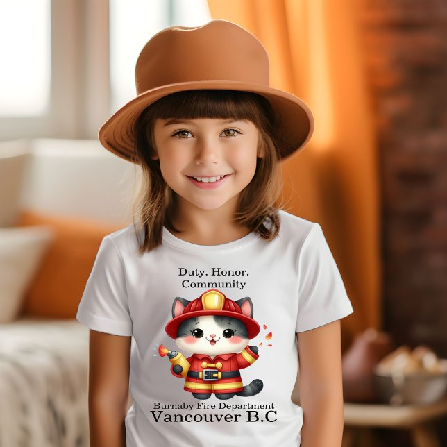 T-shirt Brave chat pompier prêt à économiser! (Créateur téléchargé)