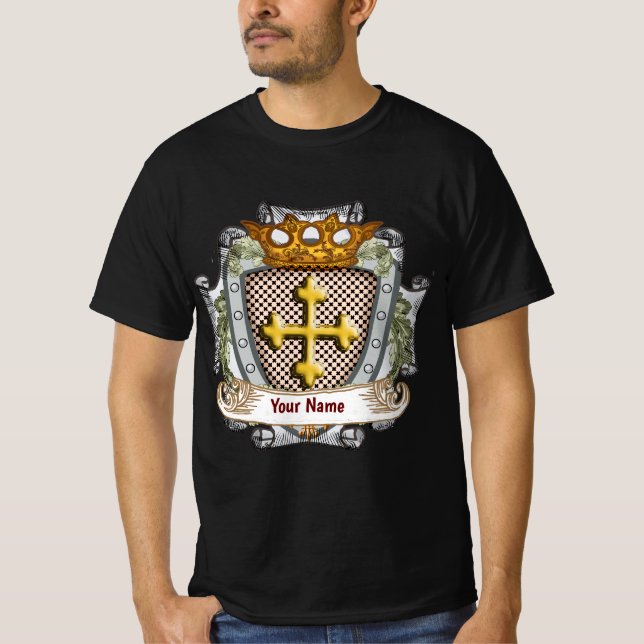 T-shirt Brave Family Crest Surname (Devant)