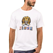 T-shirt brave lion print