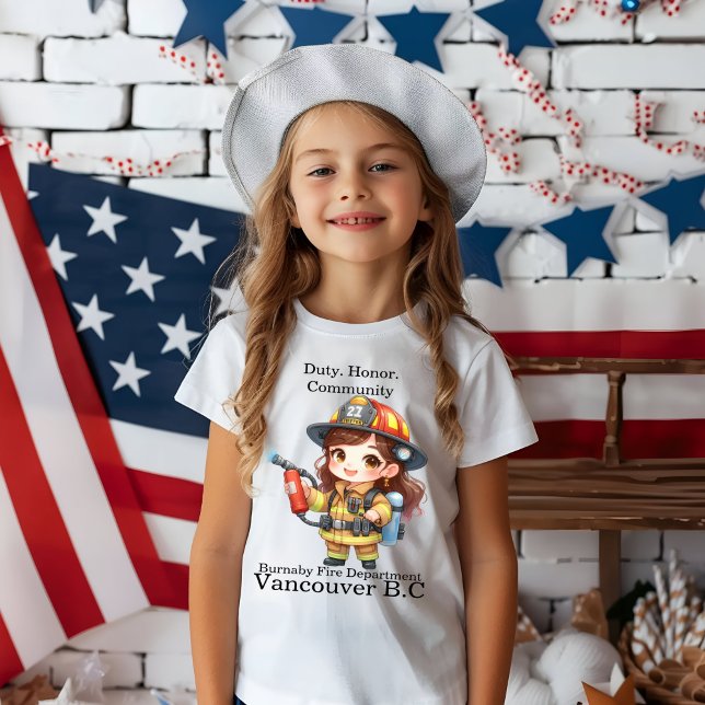 T-shirt Brave pompier en tenue brillante (Créateur téléchargé)