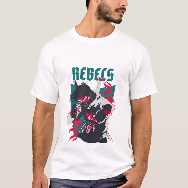 T-shirt Brave rebelle dynamique (Devant)