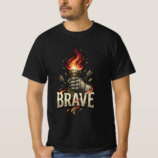 T-shirt Brave S'élever Réussir Force Intérieure Courage Mo