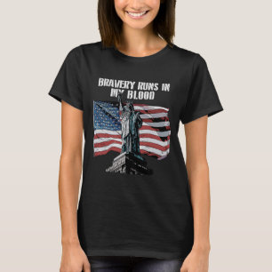 T-shirt Bravery tourne dans mon sang Fière American Great