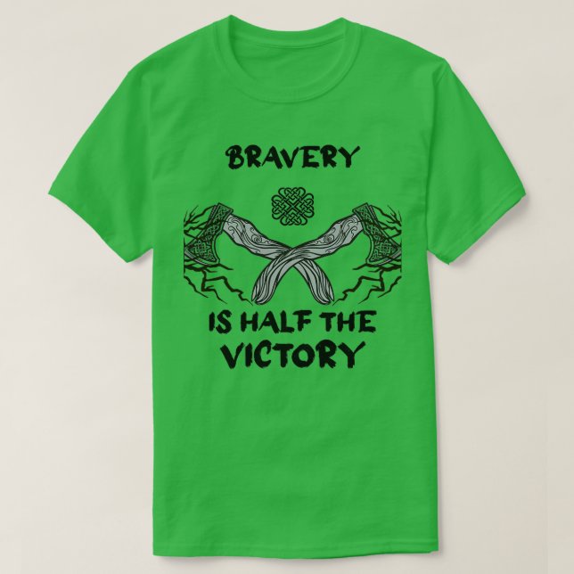 T-shirt Bravery Valhalla Vikings Ax Victoire (Design devant)