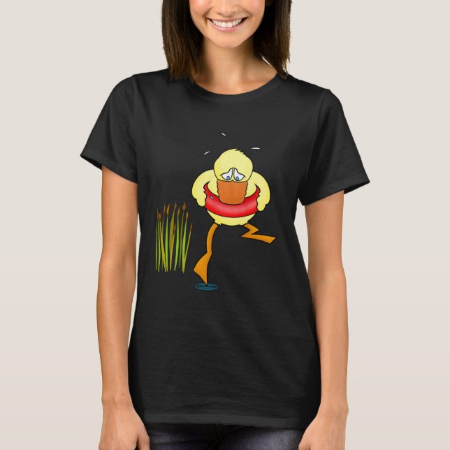 T-shirt Braving the waters cute and  duck bird swimming le (Devant)