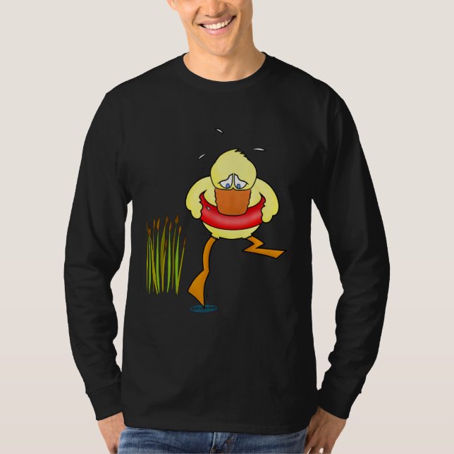 T-shirt Braving the waters cute and  duck bird swimming le (Devant)