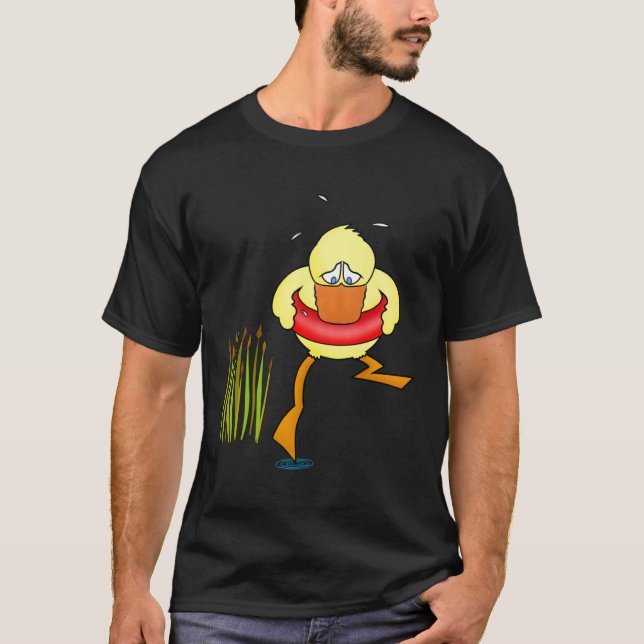 T-shirt Braving the waters cute and  duck bird swimming le (Devant)