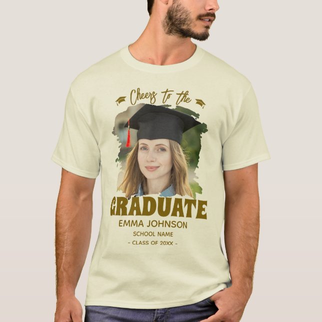 T-shirt Bravo à l'étudiant Diplômé Personnalisé Nom de la  (Devant)