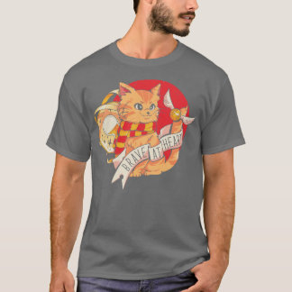 T-shirt Bravo au coeur Orange Chat par Tobe Fonseca