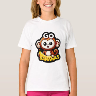 T-shirt Bravo Banane Singe Fun Go Bananes! Autocollant