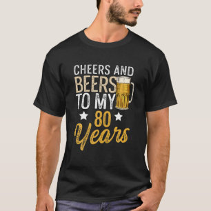 T-shirt Bravo Et Bières À Mes 80 Ans Bière Birthda