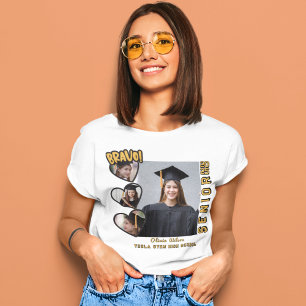 T-shirt Bravo Senior 2025 Diplôme familial personnalisé T