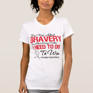 T-shirt Bravoure de cancer de poumon