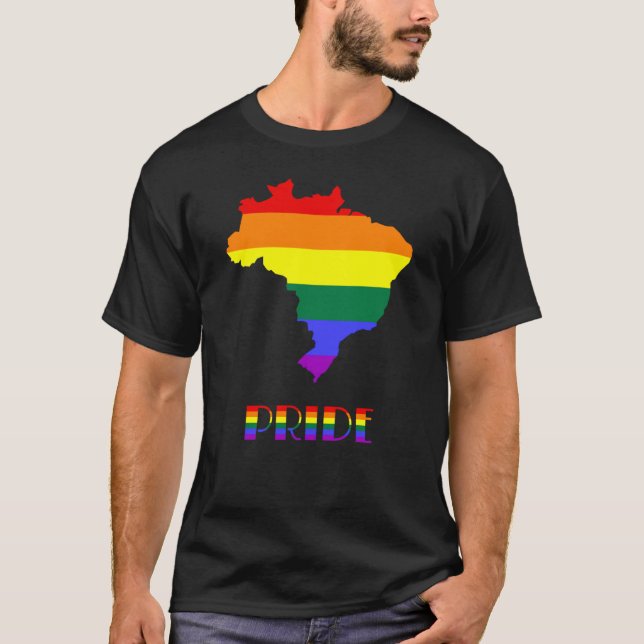 T-shirt Brazil Pride LGBT Gay Pride Month Lesbian Unisex (Devant)