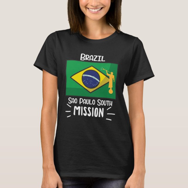 T-shirt Brazil Sao Paulo South Mormon LDS Mission Missiona (Devant)