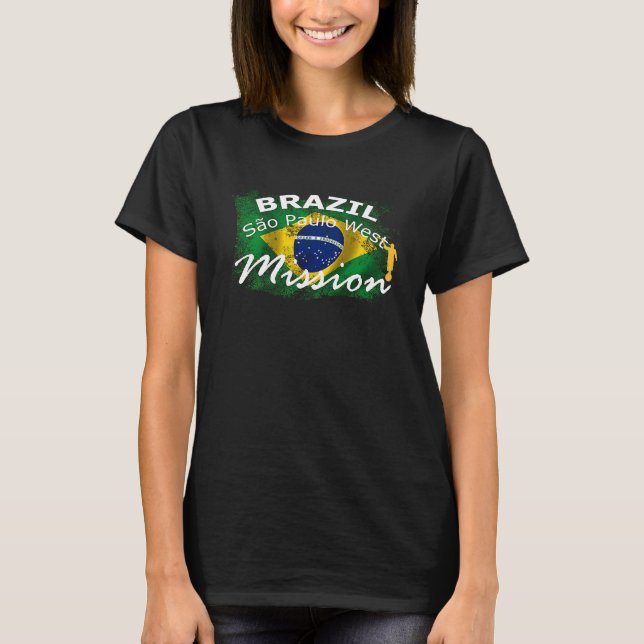 T-shirt Brazil Sao Paulo West Mormon LDS Mission Missionar (Devant)