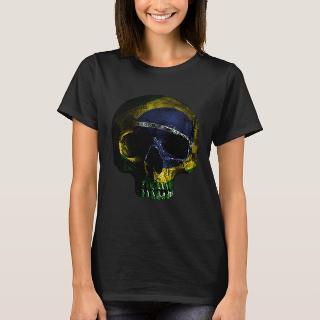 T-shirt Brazil Skull MMA Brazilian Jiu Jitsu BJJ (Devant)