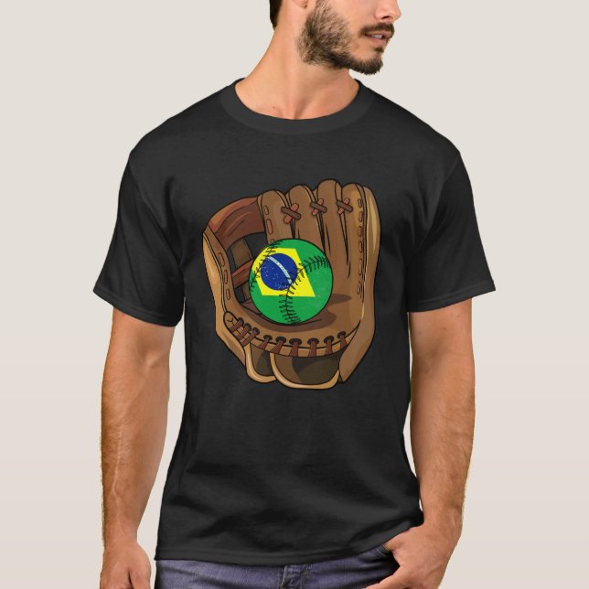 T-shirt Brazilian Baseball Sport Brazil Baseball Team (Devant)