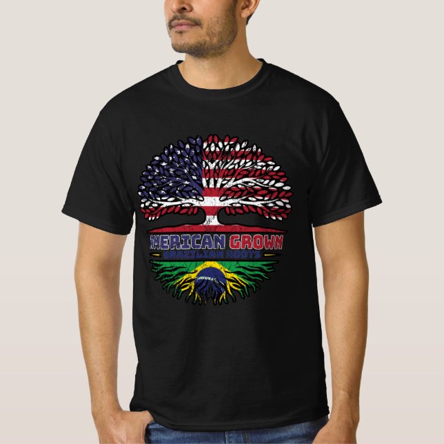 T-shirt Brazilian Brazil US American USA United States (Devant)