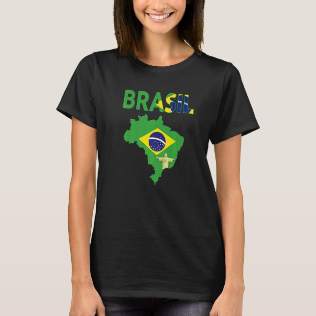 T-shirt Brazilian Flag Idea For Men & Brasil Flag 1 (Devant)