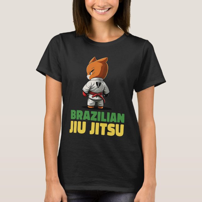 T-shirt Brazilian Jiu Jitsu and Grappling Fox (Devant)