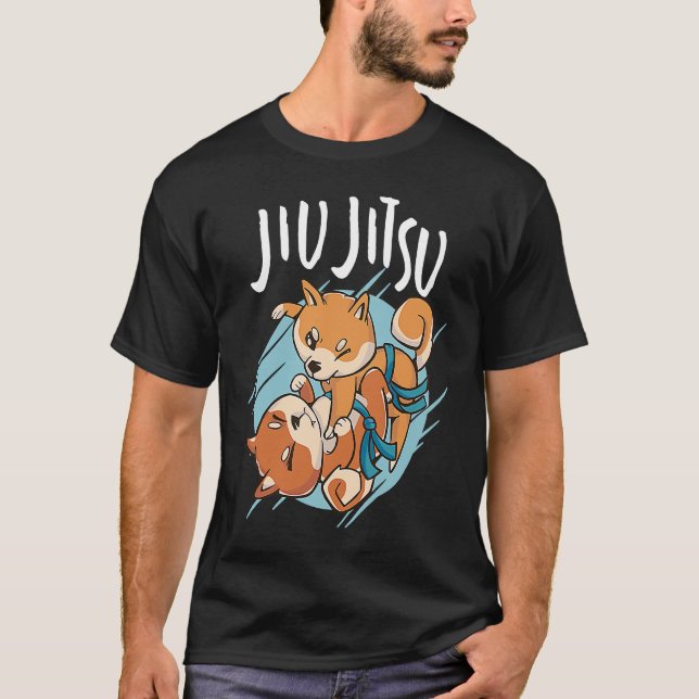 T-shirt Brazilian Jiu Jitsu corgis (Devant)