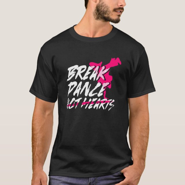 T-shirt Break Dance Pas Coeur Vague Bboy Breakda (Devant)