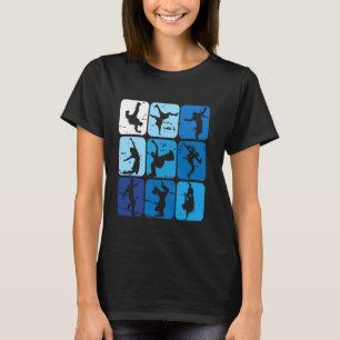 T-shirt Break dance pose Hip hop Retro Vintage Tee