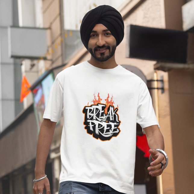 T-Shirt Break Free Graffiti Flame (Créateur téléchargé)
