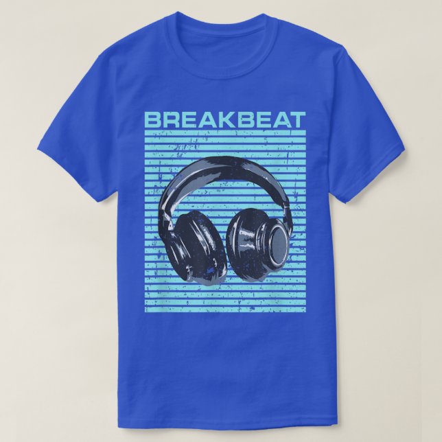 T-shirt Breakbeat with Headphones - Vintage Electronic Dan (Design devant)