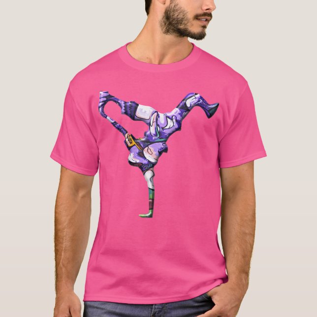 T-shirt Breakdance B-Boy Shirt Back Imprimer Image Hip hop (Devant)