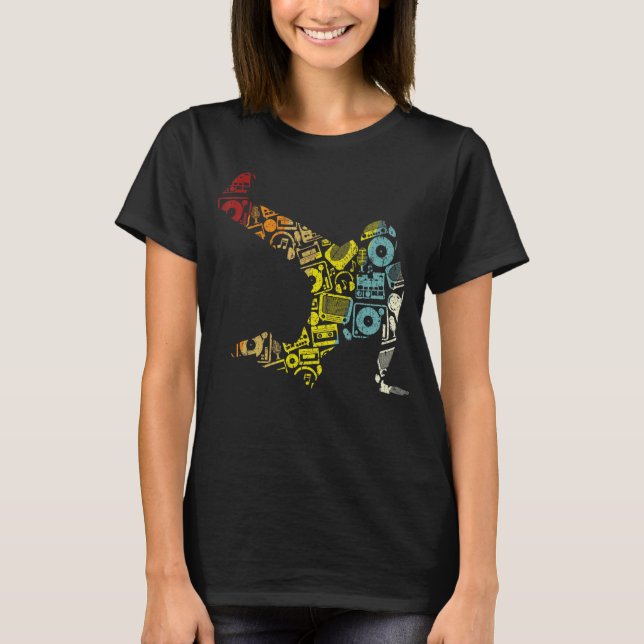 T-shirt Breakdance Sillhouette Street Dance Breakdance 2 (Devant)