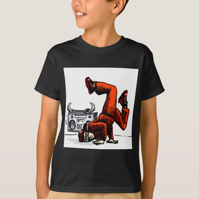 T-shirt Breakdancer et hip hop de boîte (Devant)