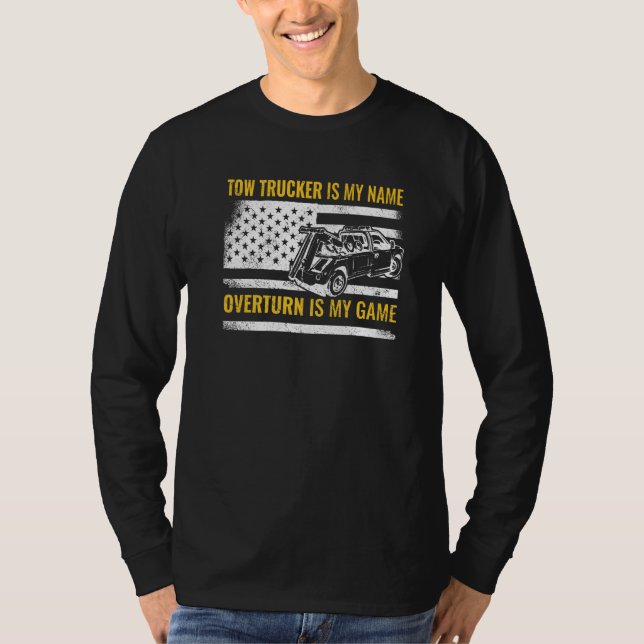 T-shirt breakdown truck 4th July American Flag tow truck o (Devant)