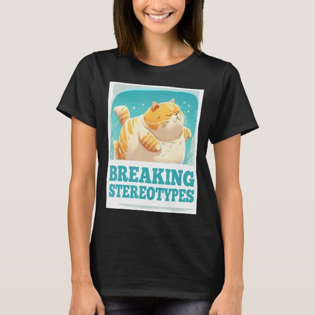T-shirt Breaking Stéréotypes Flottants Fluffy Cat Kitten (Devant)
