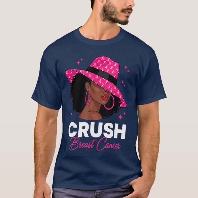 T-shirt Breast Cancer Awareness African American Afro Wome (Devant)
