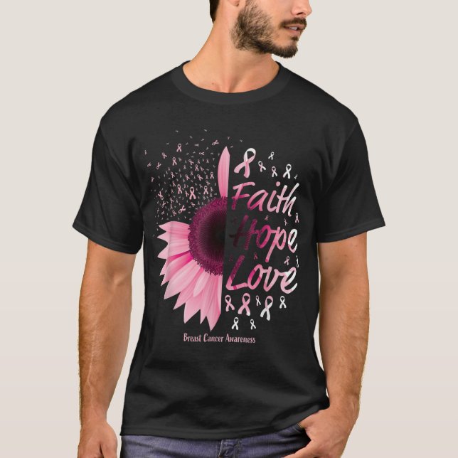 T-shirt Breast Cancer Awareness Gifts Christian Faith Hope (Devant)