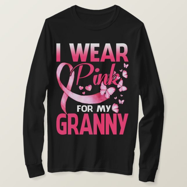 T-shirt Breast Cancer Awareness I Wear Pink For My GRANNY (Design devant)