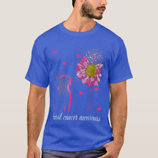 T-shirt Breast Cancer Awareness Sunflower Cat Faith Ribbon