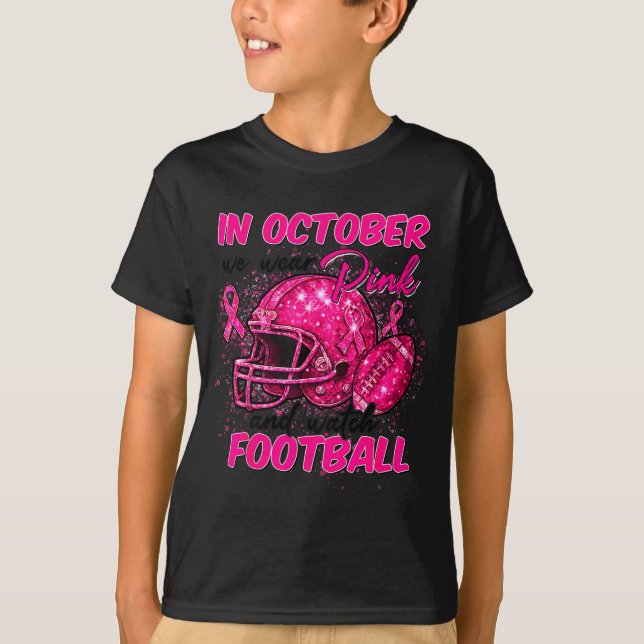 T-shirt Breast Cancer Shirts Women In October We Wear Nk F (Devant)