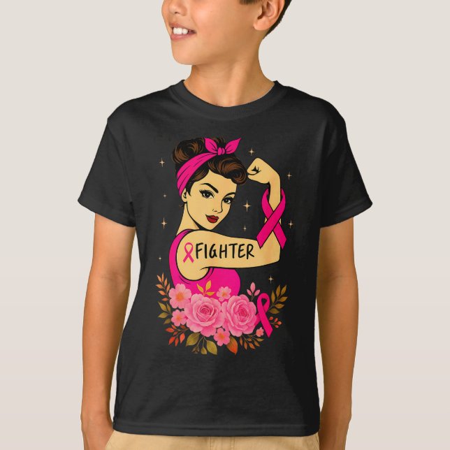 T-shirt Breast Cancer Survivor Rosie Riveter Nk Awareness  (Devant)